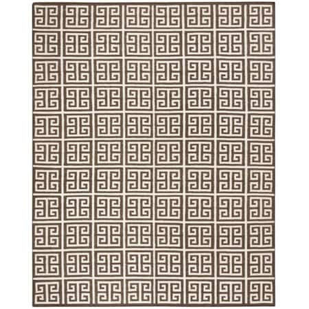 Safavieh Dhurries Large Rectangle Area Rug Brown & Ivory - 8 x 10 ft. DHU626C-8